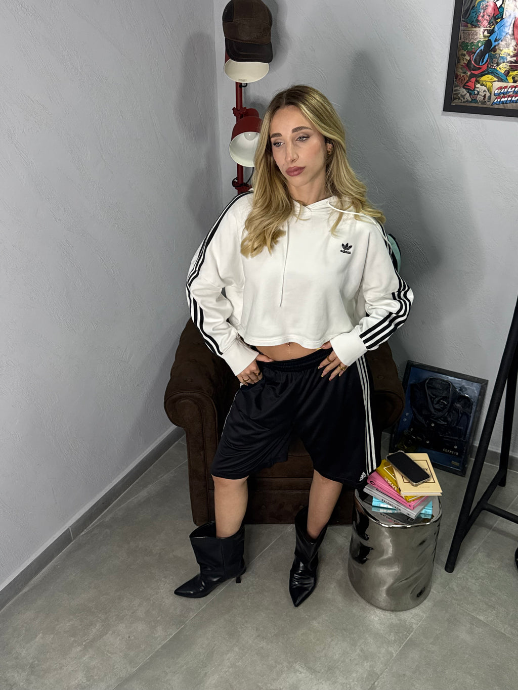 Felpa cropped Adidas