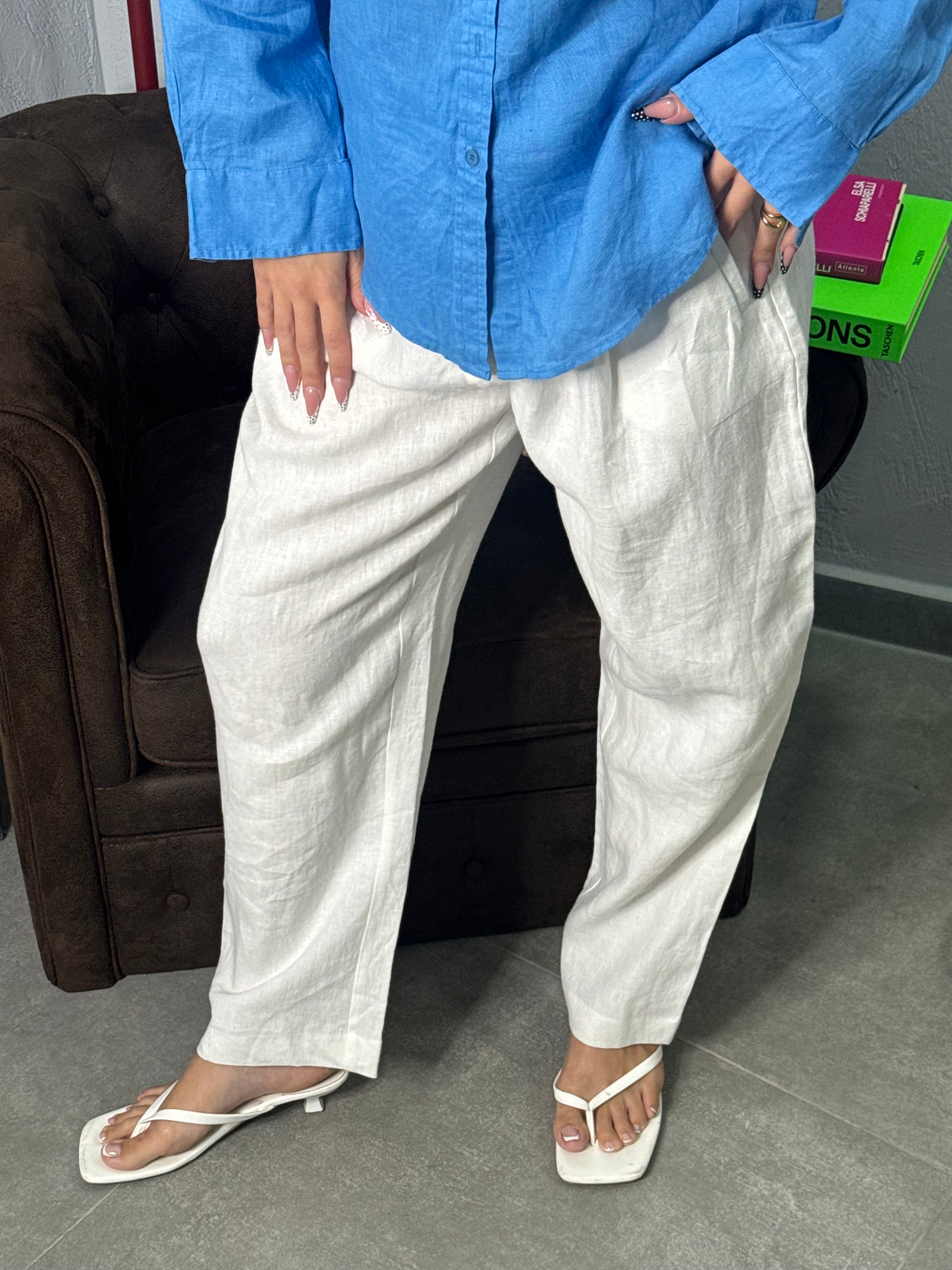 Pantalone classico lino