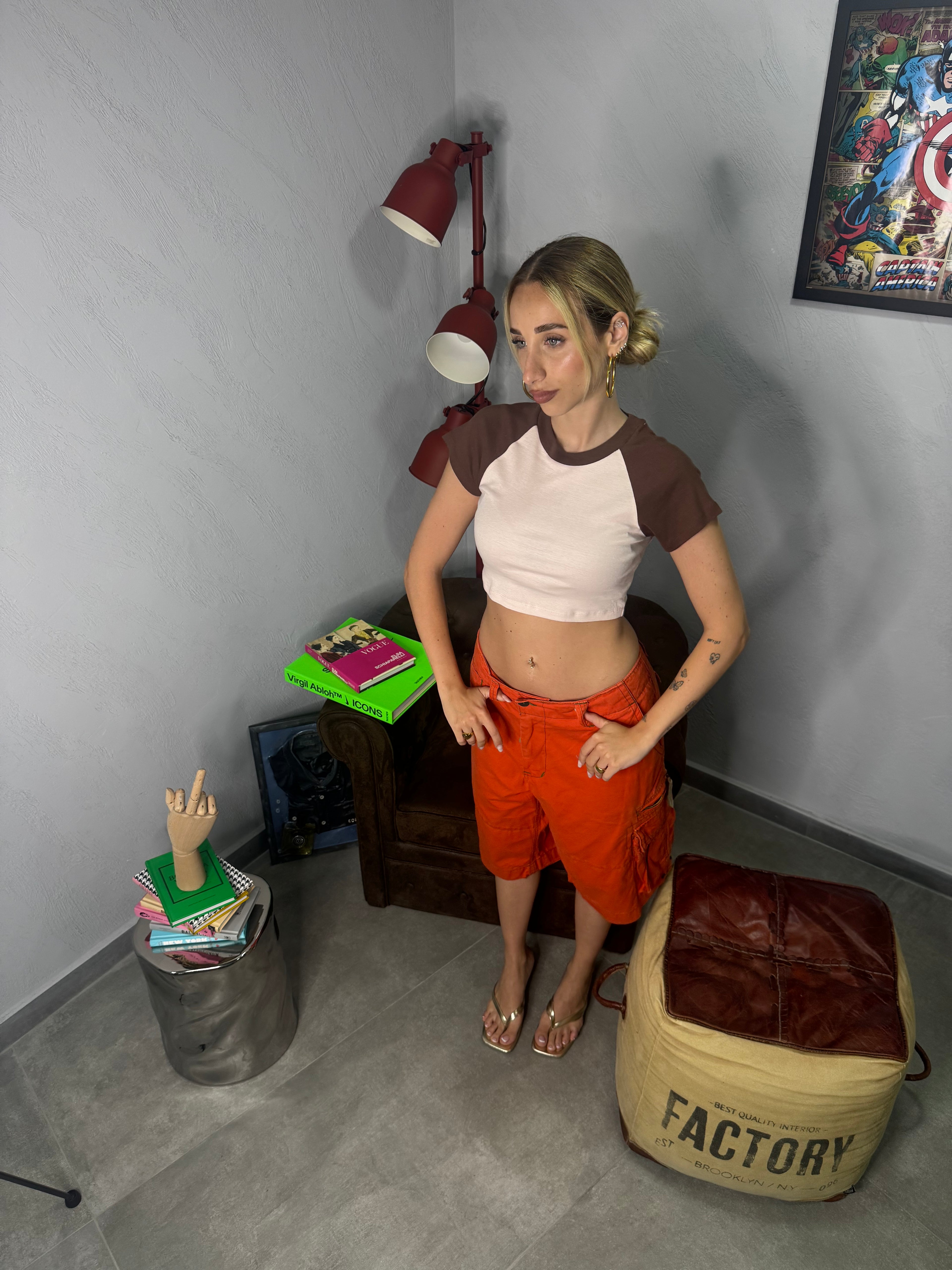 T-shirt cropped wrangler
