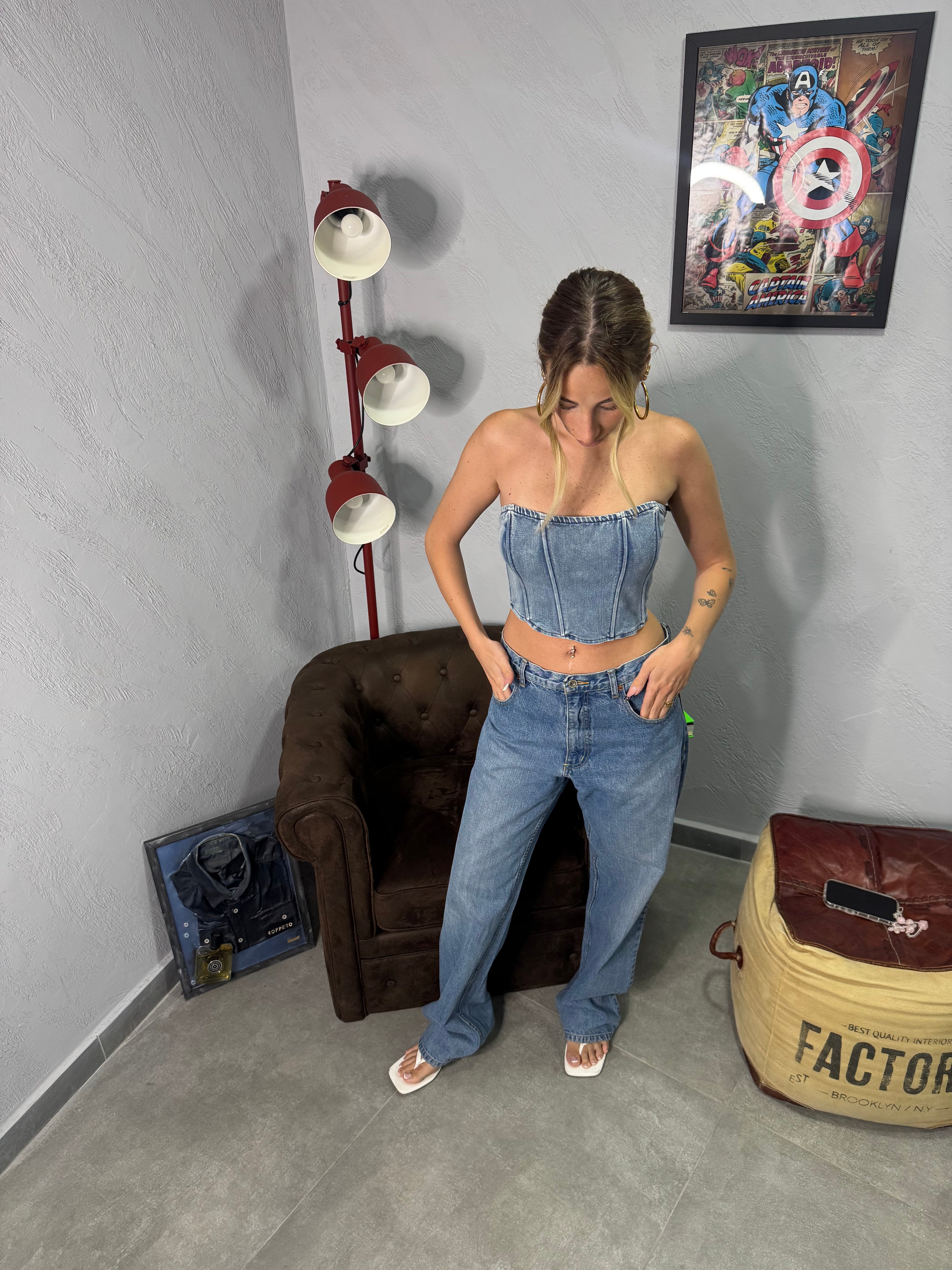 Top in denim