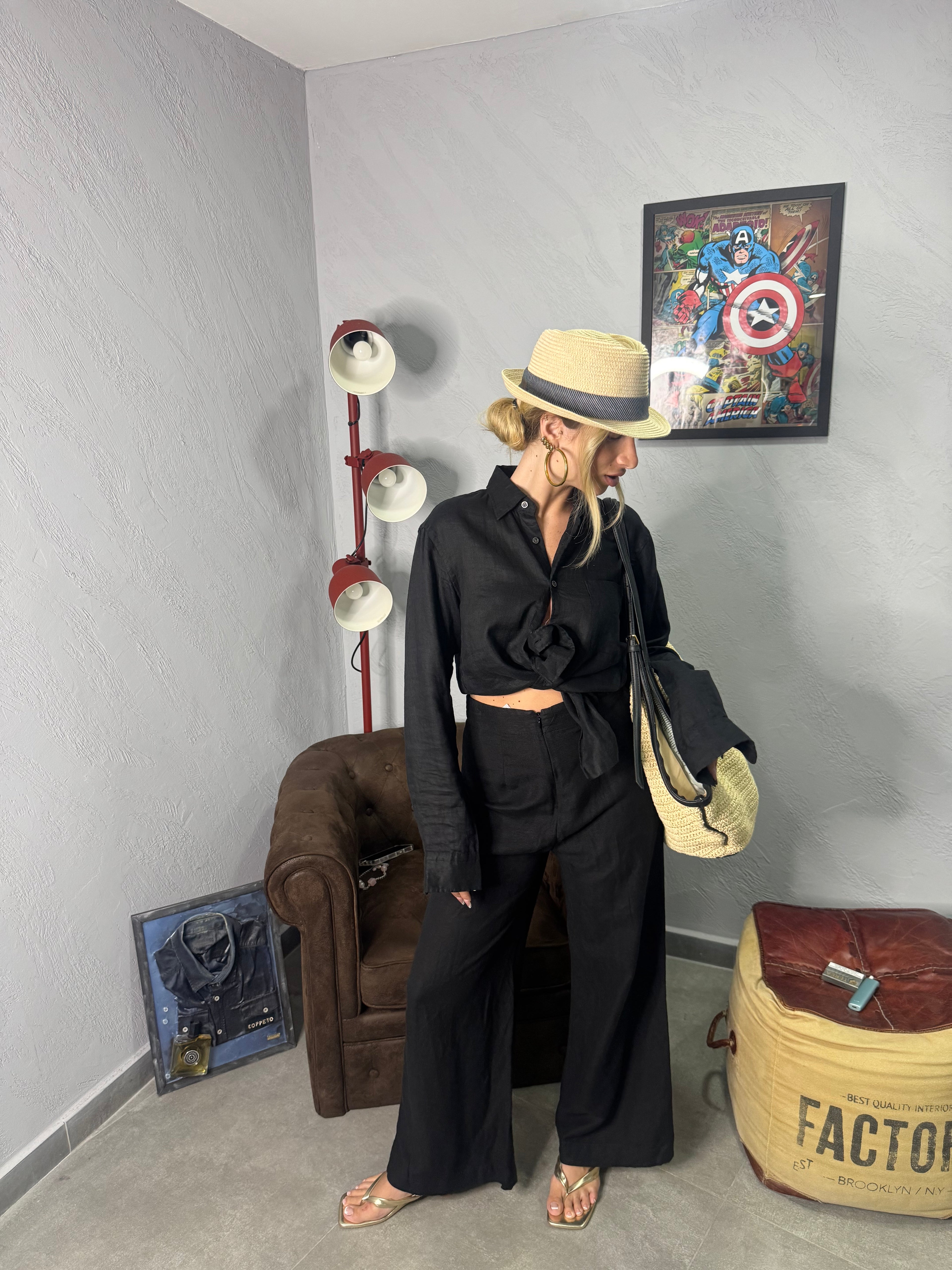 Pantalone in lino Classic