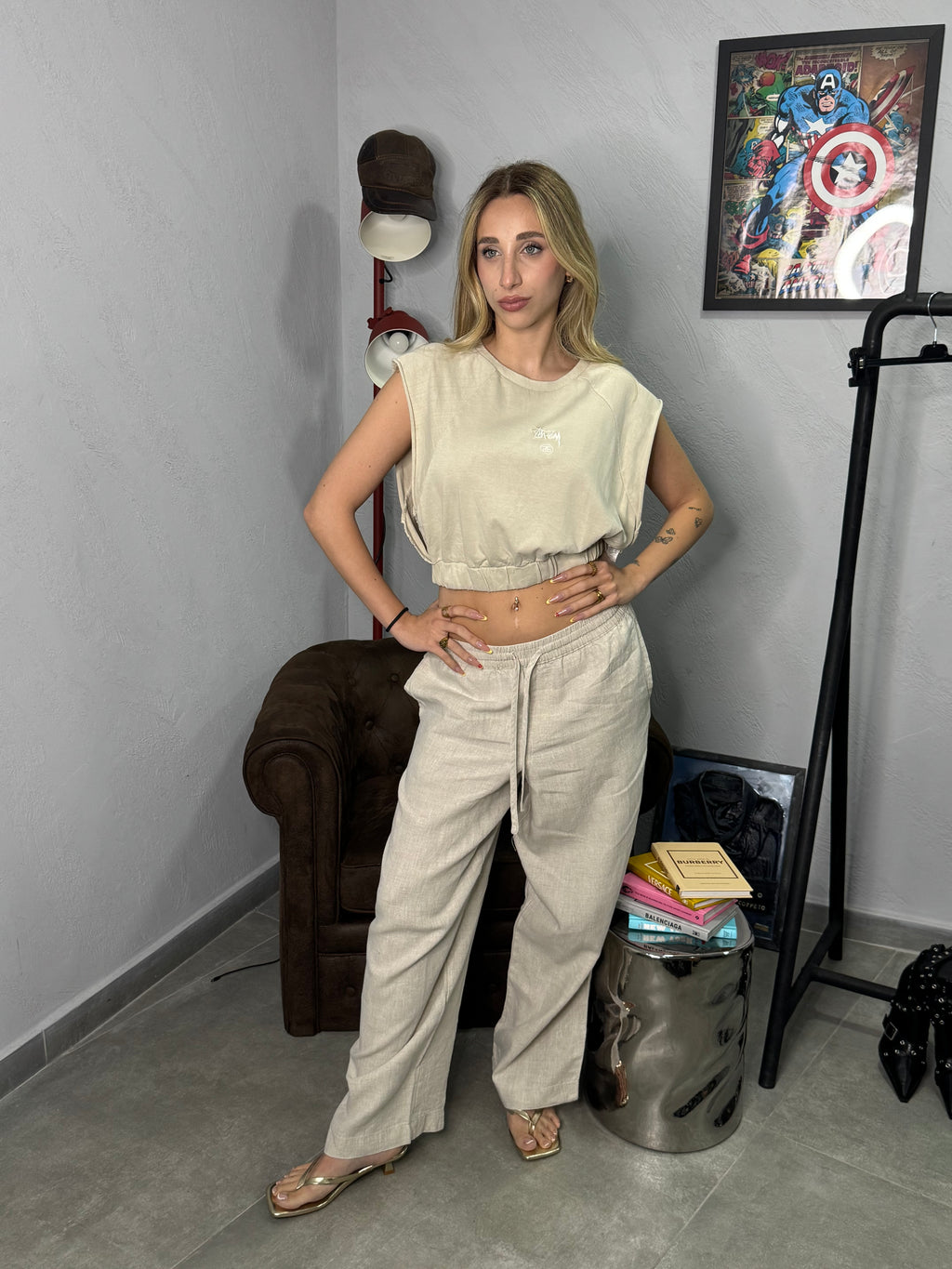 Pantaloni in lino