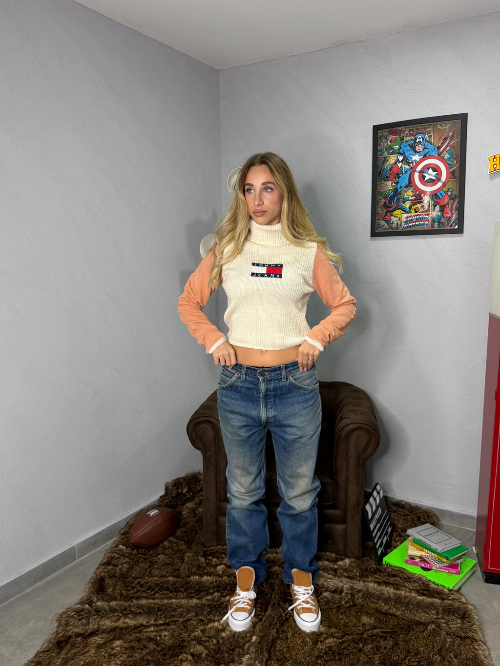 Custom Maglioncino Tommy hilfiger con maniche in felpa