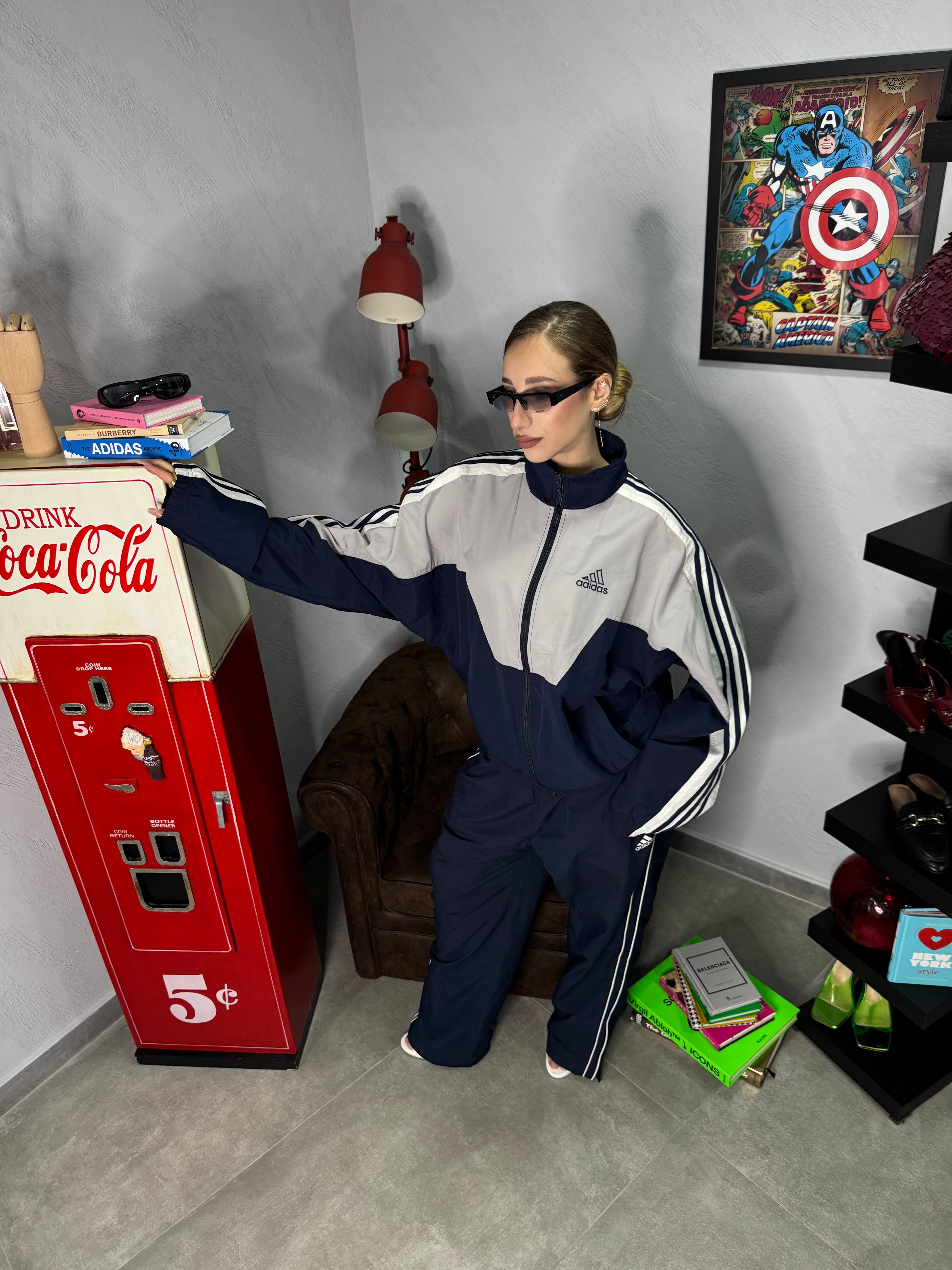 Giacca a vento Adidas vintage