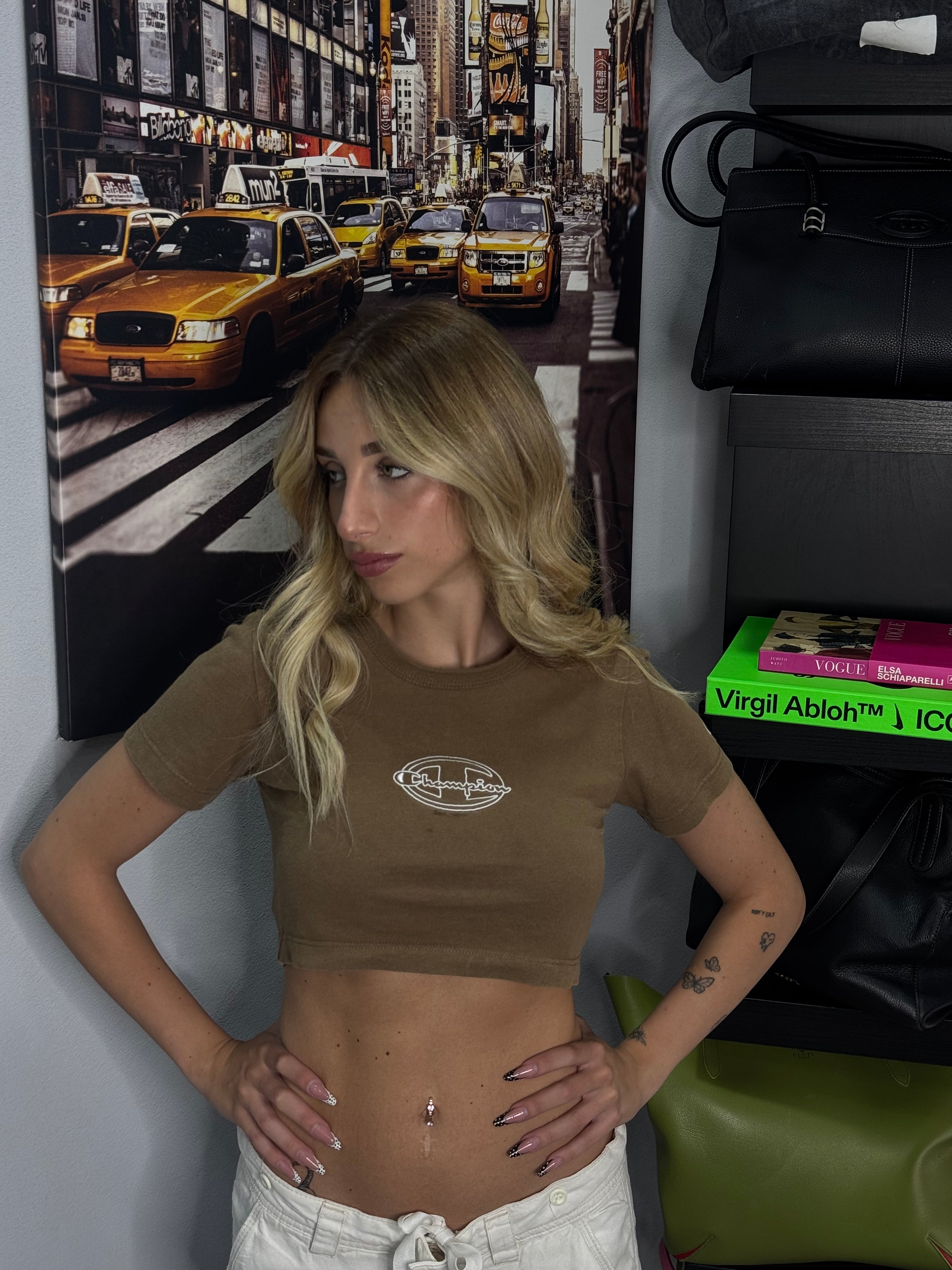 T-shirt cropped Champion