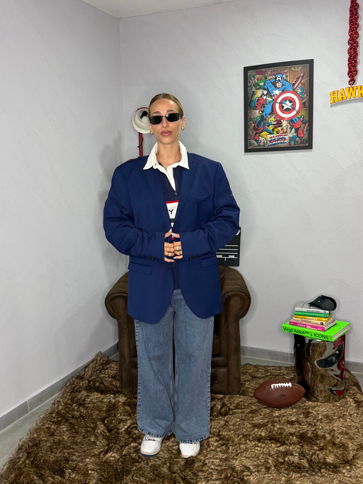 Blazer vintage blu