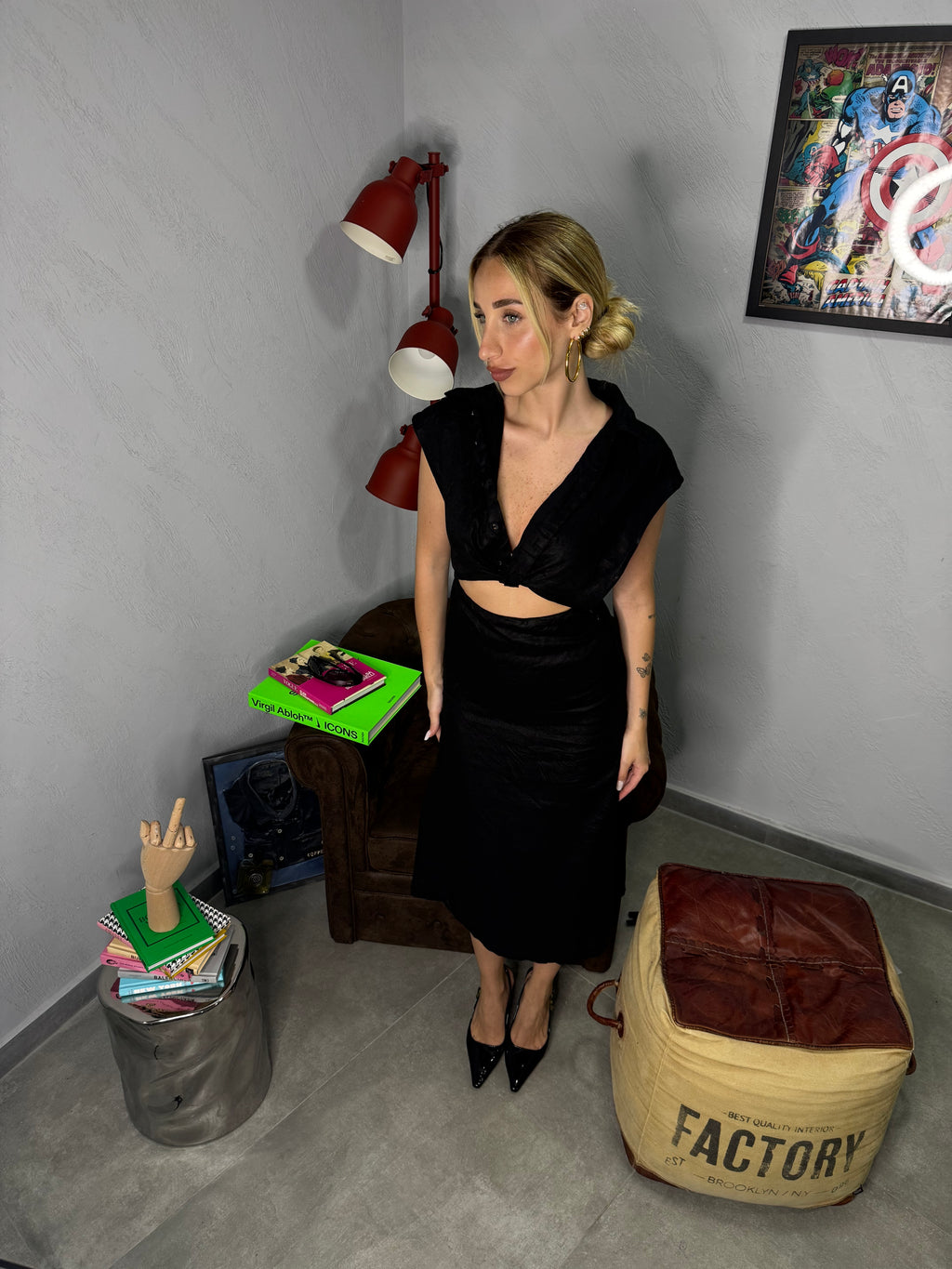 Dress in lino dishh