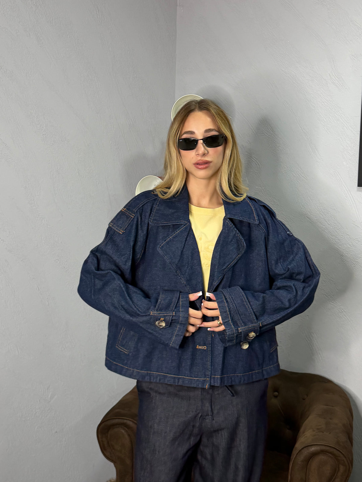 Trench in Denim outlet