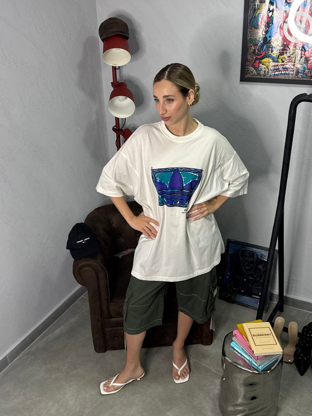 T-shirt Adidas vintage anni 80