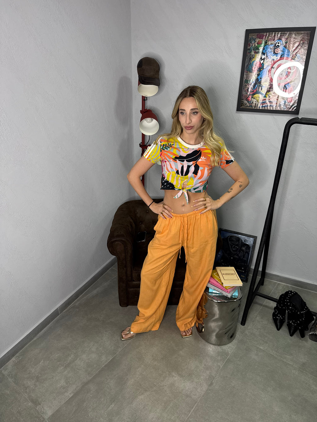 Maglietta cropped Adidas
