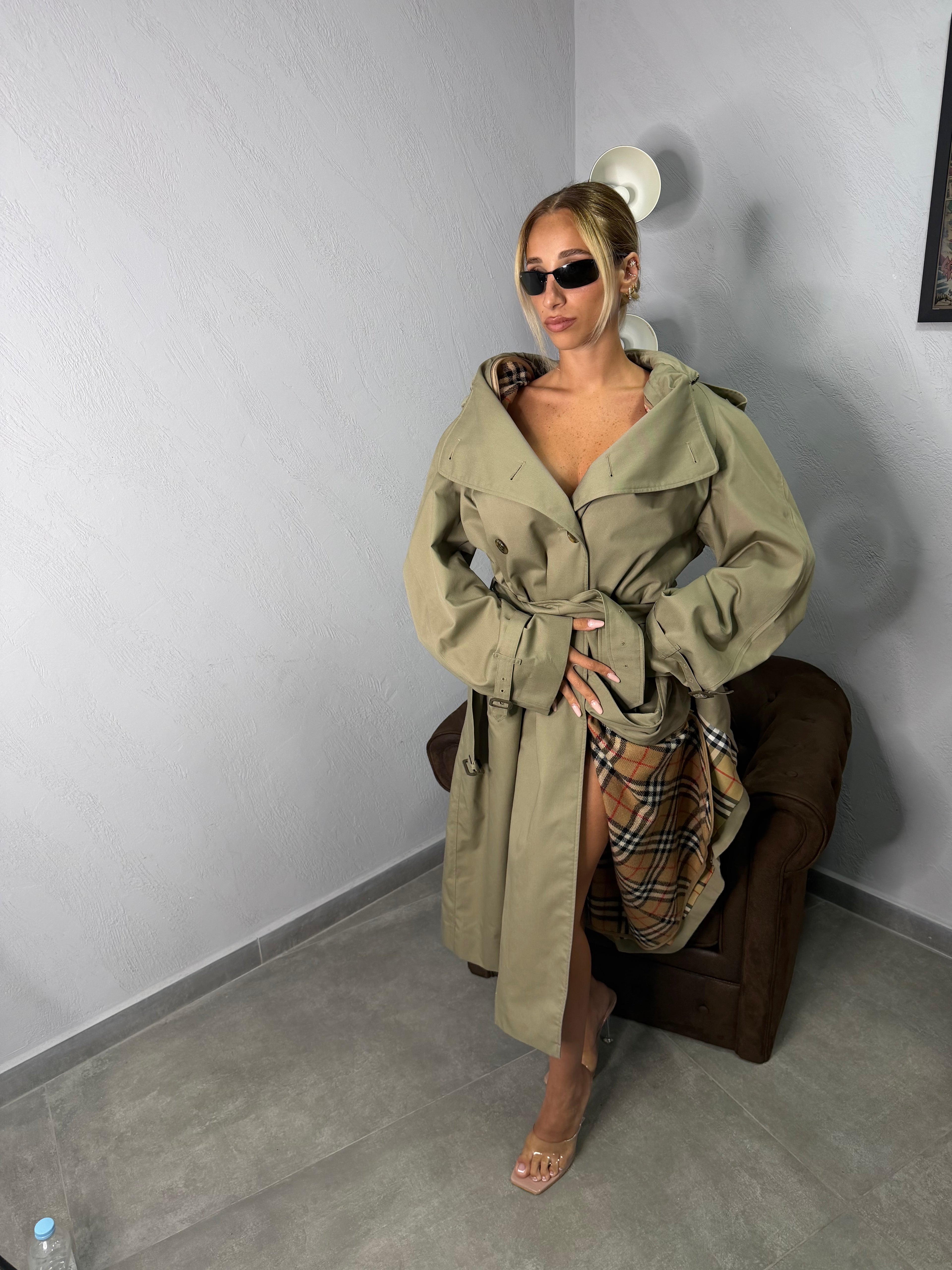 Trench burberry imbottito