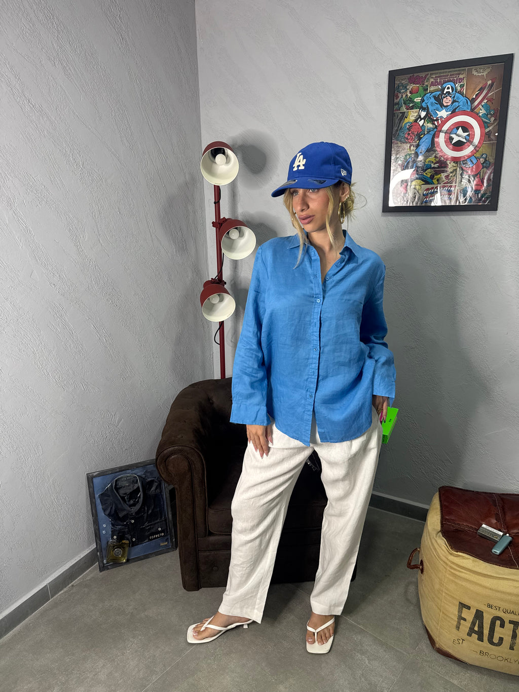 Pantalone classico lino